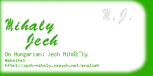 mihaly jech business card